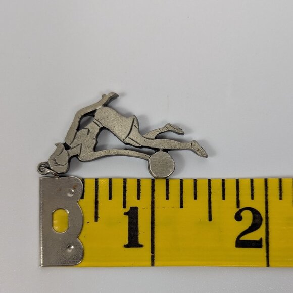 Vintage Silver Female Basketball Player Necklace Charm - Picture 5 of 5